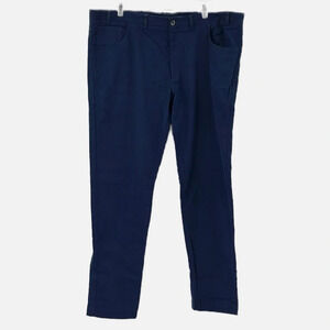 Santorelli Luigi Stretch Brushed Cotton Stretch Pants in Blue - NWOT - Size 42